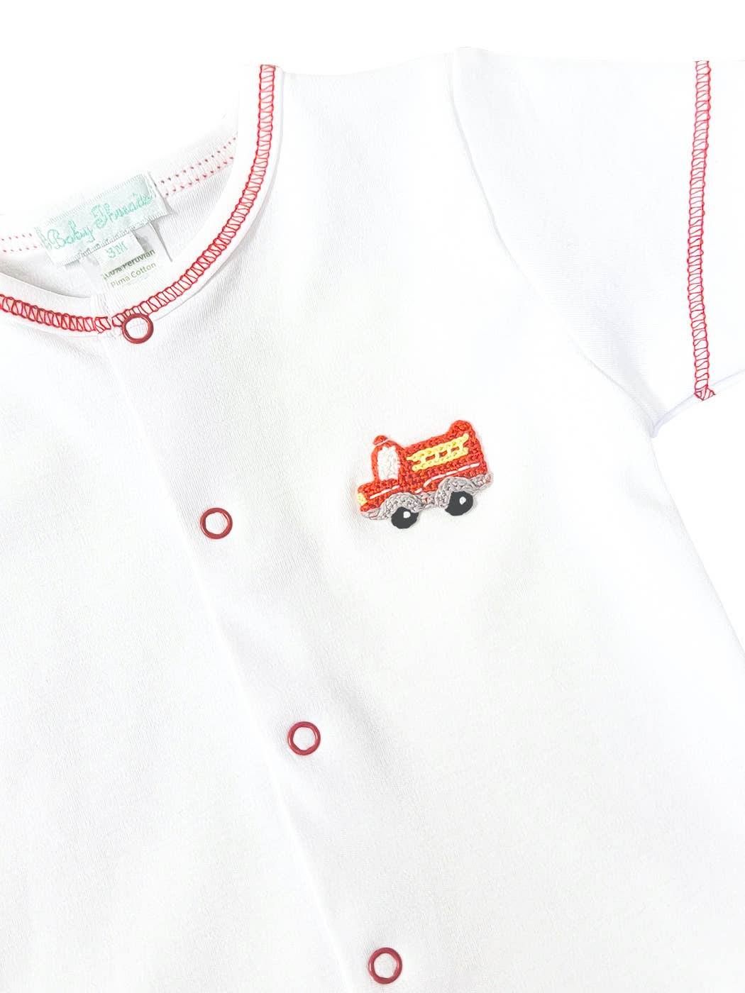Baby Boy's "Firetruck" Pima Cotton Diaper Set