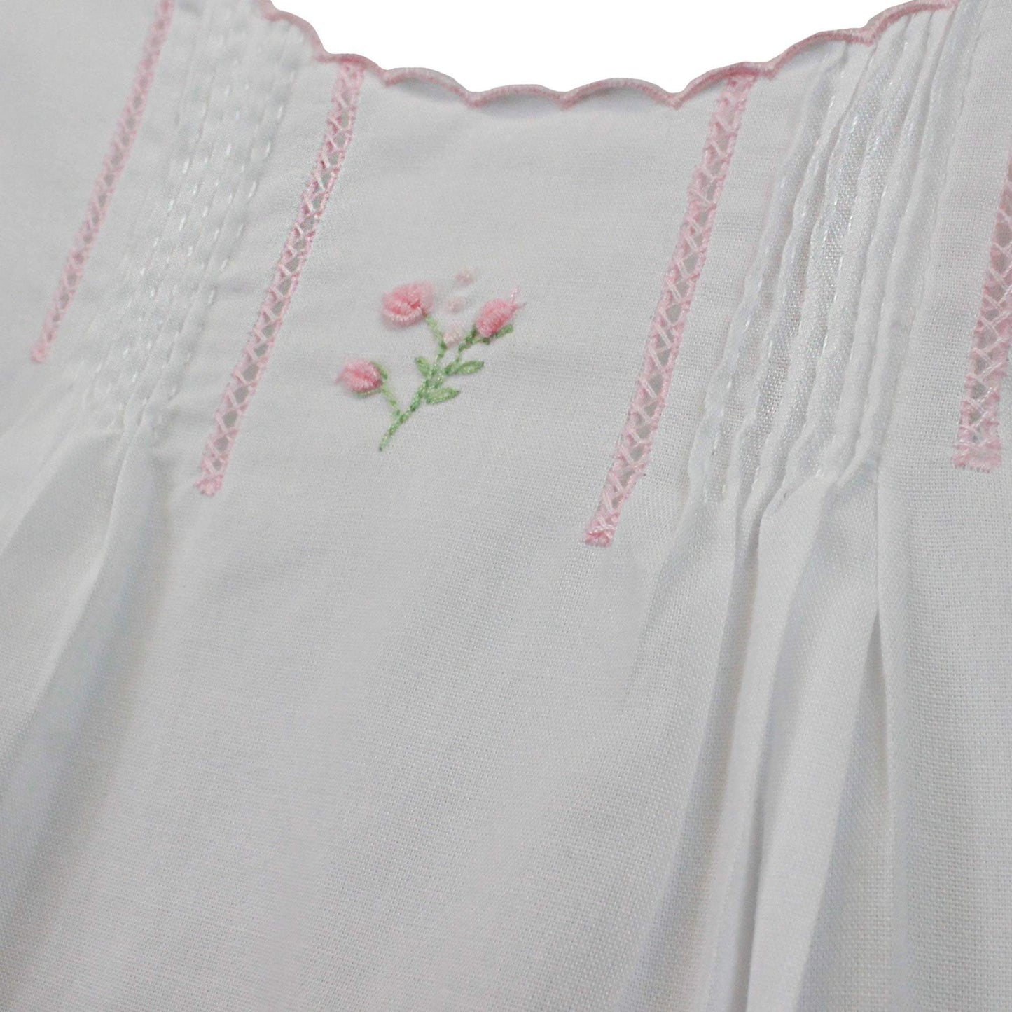 Flower Embroidered Heirloom Diaper Set