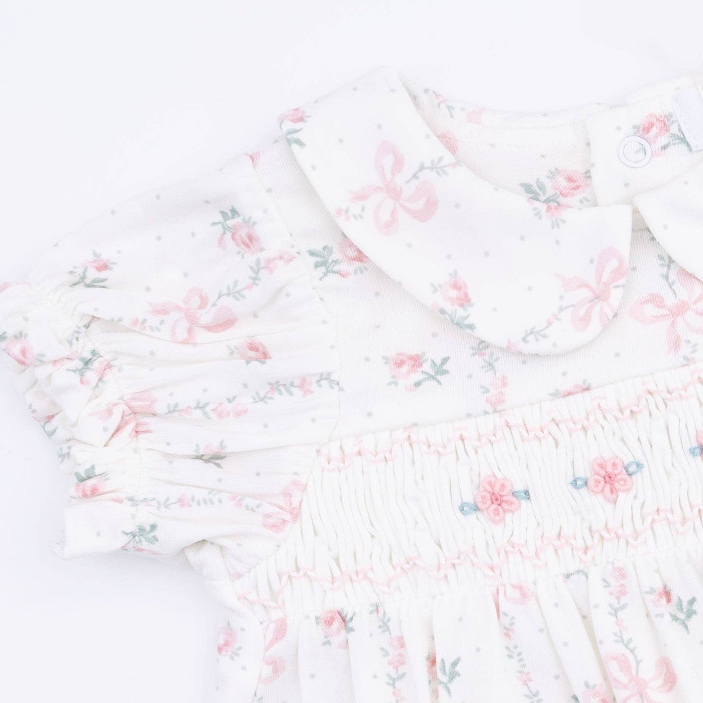 Dainty Buds and Bows - Smocked Dress Set