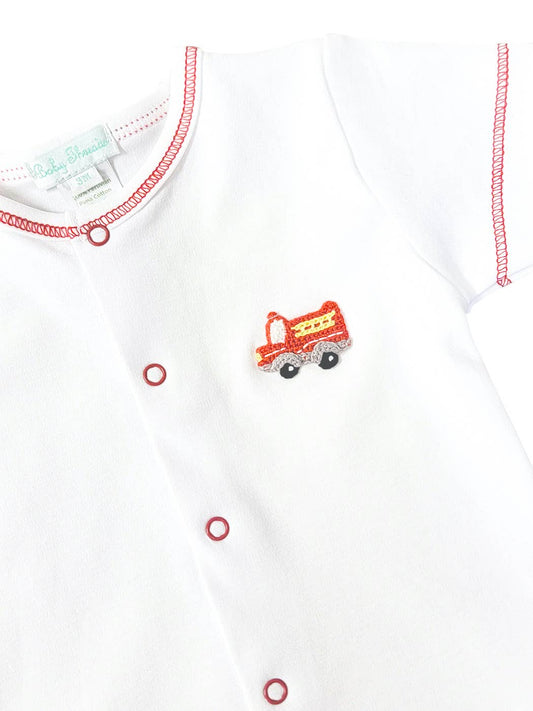 Baby Boy's "Firetruck" Pima Cotton Diaper Set