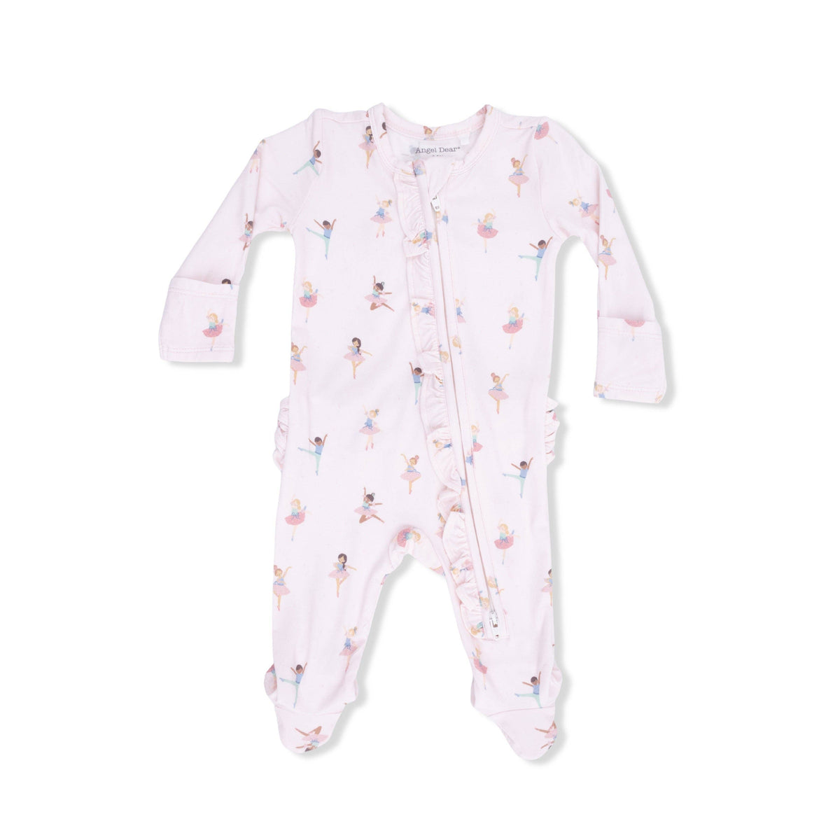 Petite Ballet - 2 Way Ruffle Front Zipper Footie
