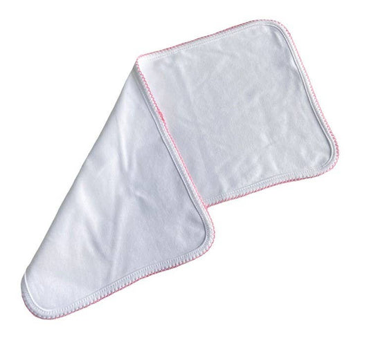 Picot Trim /Burp Cloth Baby Gift, Hospital Gift, Embroidery