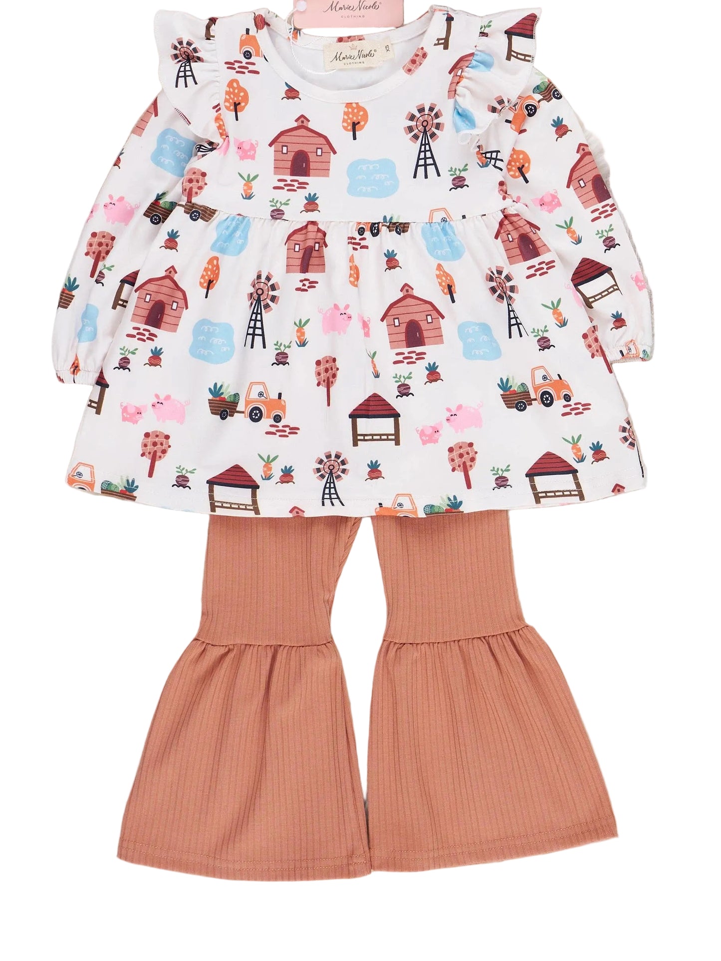 Tan Farmhouse Bell Bottom Outfit