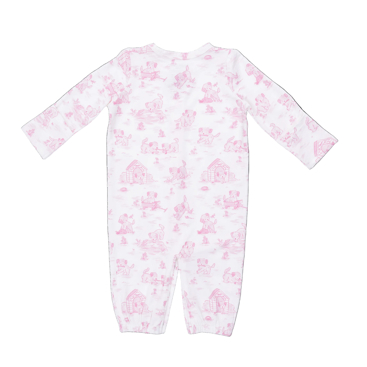 Puppy Toile Pink - Convertible Gown