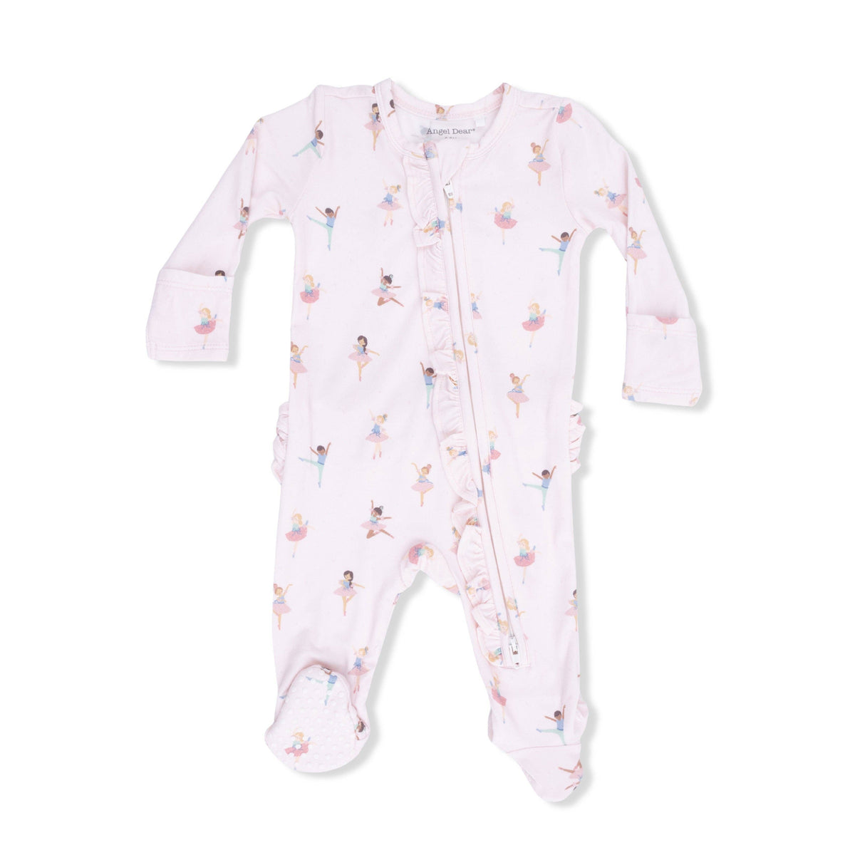 Petite Ballet - 2 Way Ruffle Front Zipper Footie