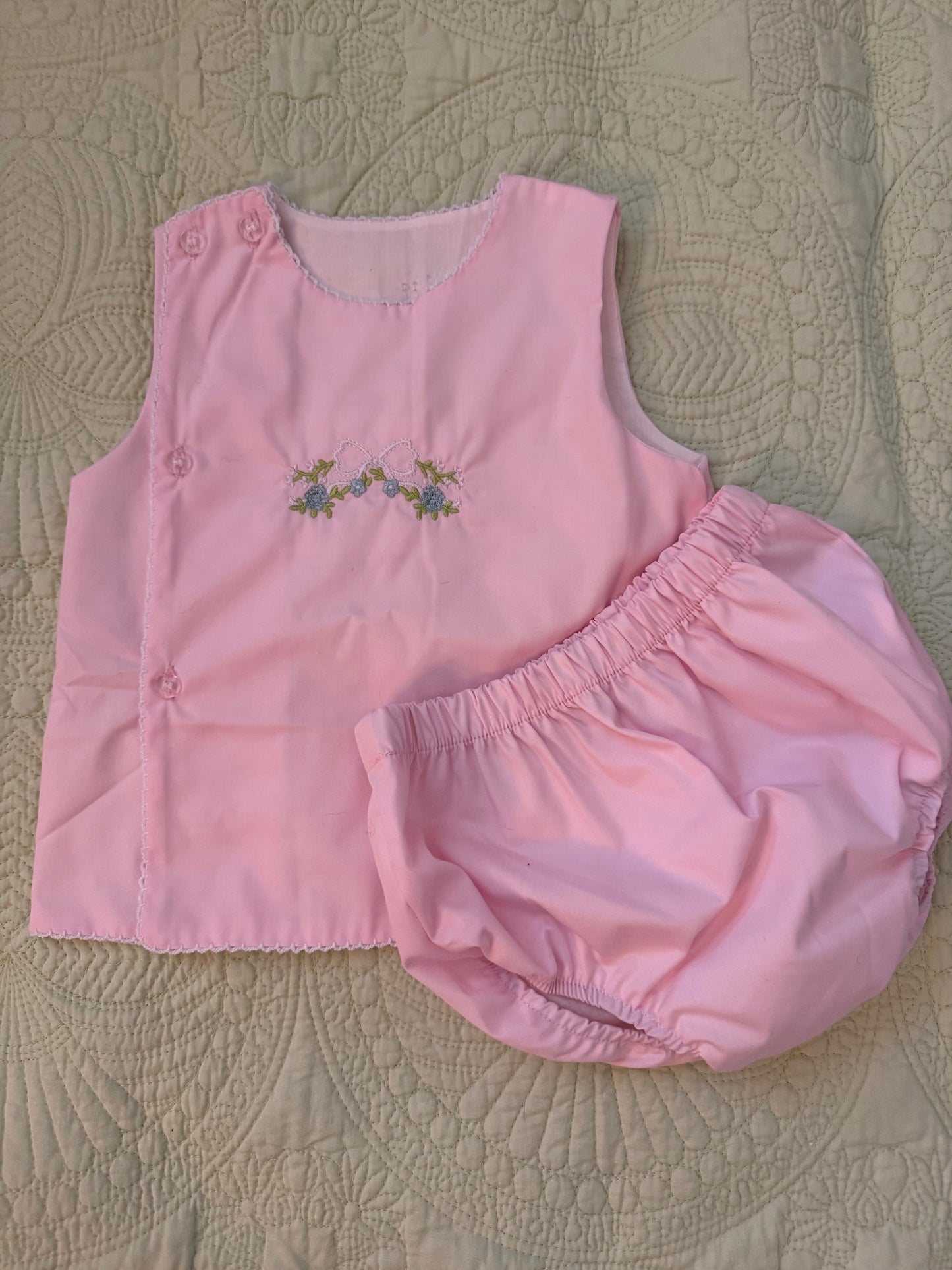 Diaper Set with Picot Trim