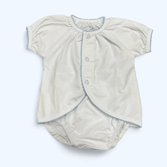 Picot Trim / Swing Diaper Set Baby Gift, Embroidery, Monogra