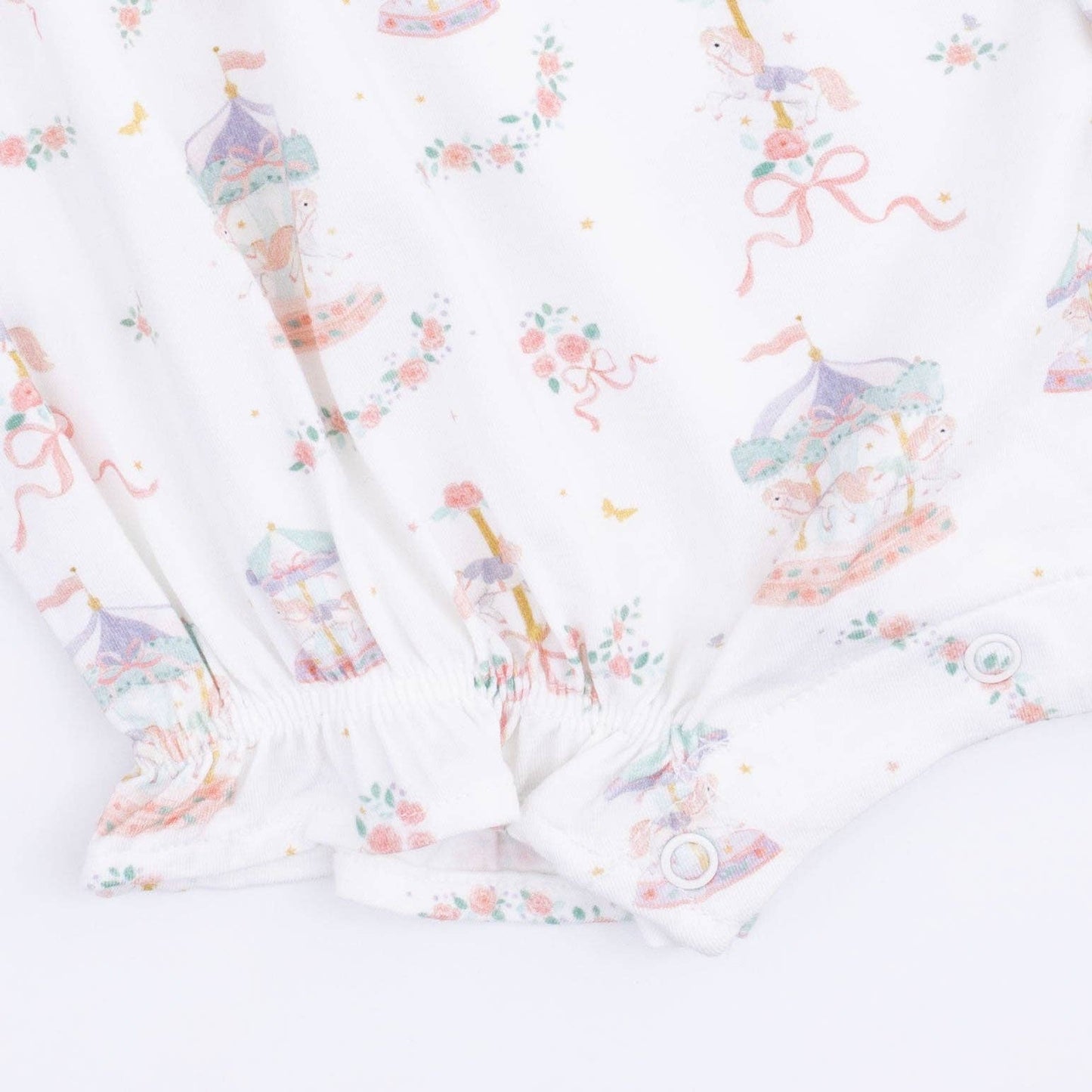 Carousel with Bows - Classic Puff Sleeve Babydoll Bubble